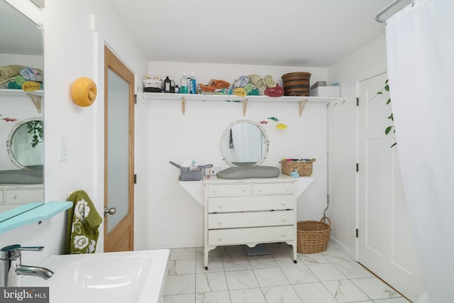 interior space featuring sink