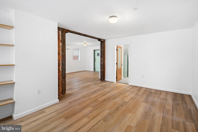 empty room featuring light hardwood / wood-style flooring