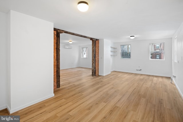 empty room featuring light hardwood / wood-style floors