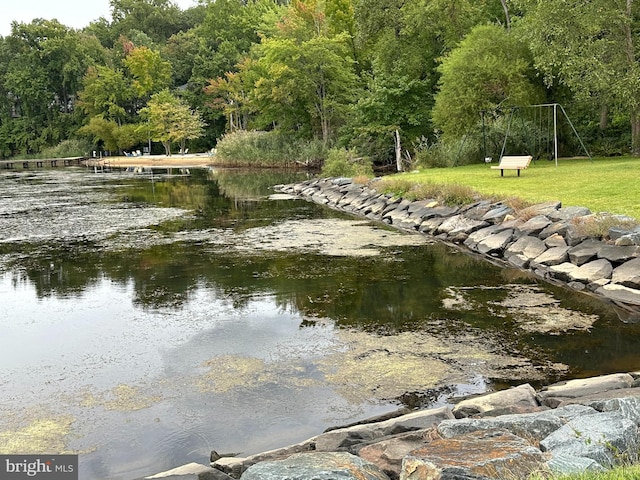 view of water feature