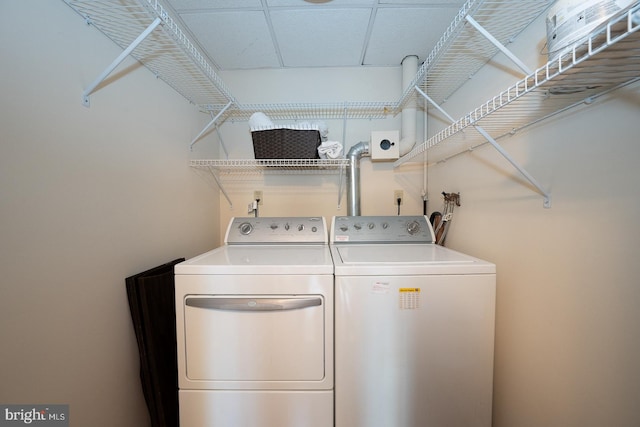 laundry area featuring separate washer and dryer