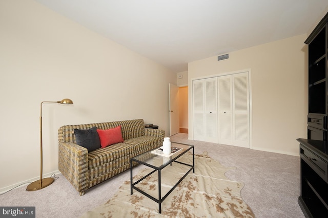 view of carpeted living room