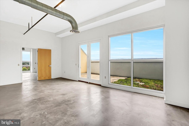 interior space featuring concrete flooring