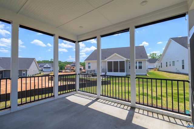 view of sunroom