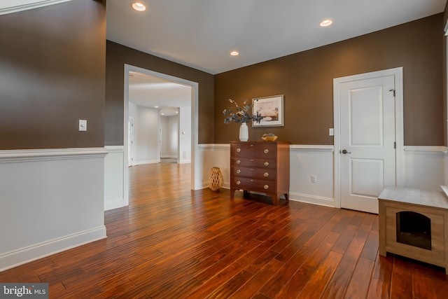 interior space featuring hardwood / wood-style flooring