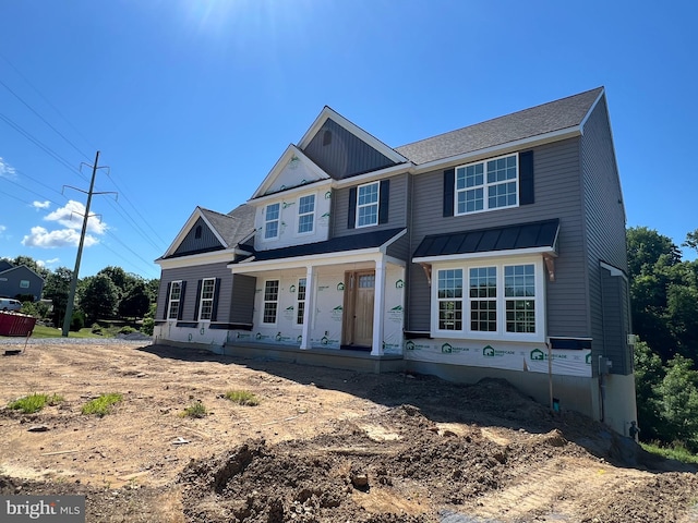 view of front of property with covered porch