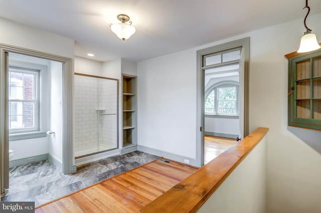 entrance foyer with hardwood / wood-style flooring