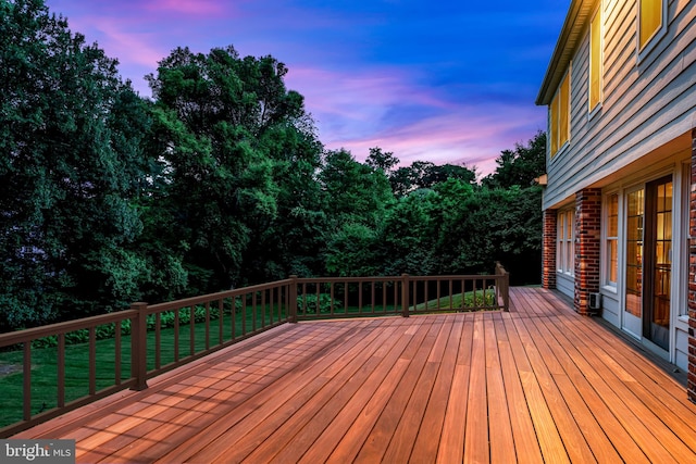 view of deck at dusk