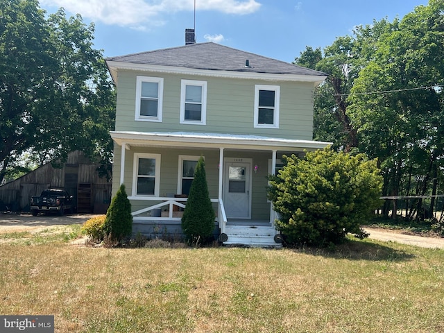 front of property with a front yard