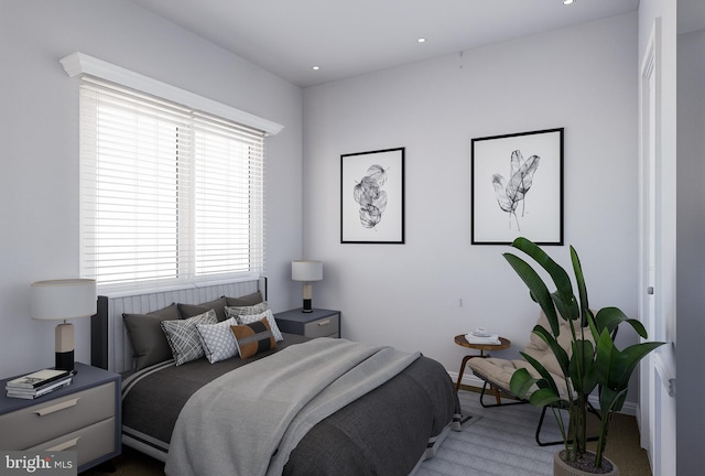 bedroom featuring recessed lighting