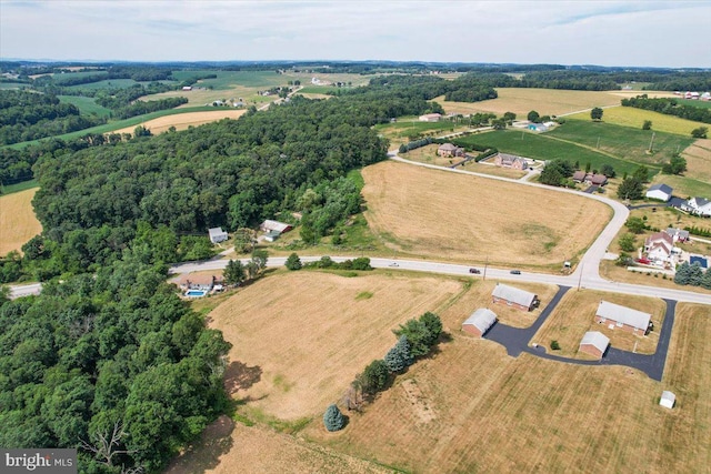 drone / aerial view featuring a rural view