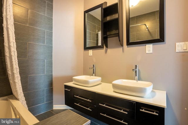 bathroom with vanity