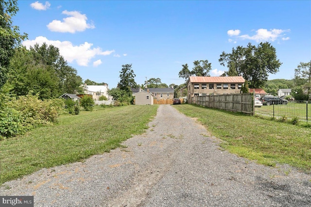 view of front of home with a front yard