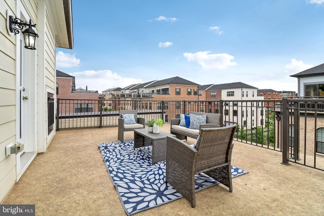 view of patio featuring outdoor lounge area