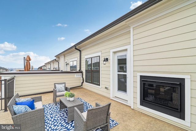 view of patio / terrace featuring an outdoor hangout area