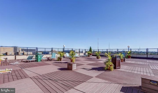 view of wooden terrace