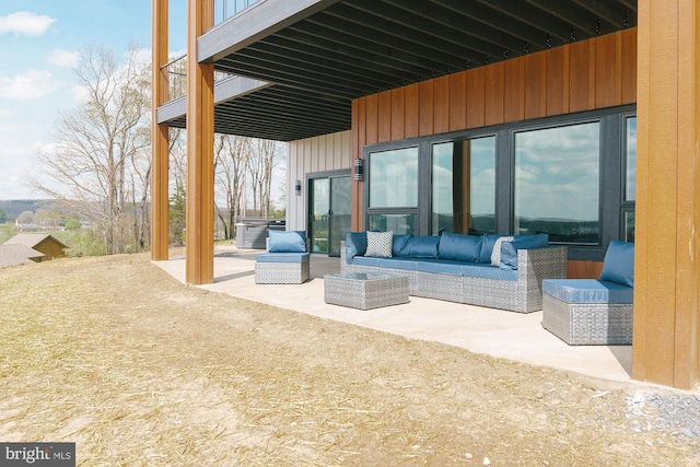 view of patio featuring outdoor lounge area