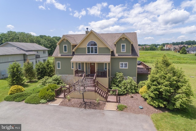 view of front of house with covered porch