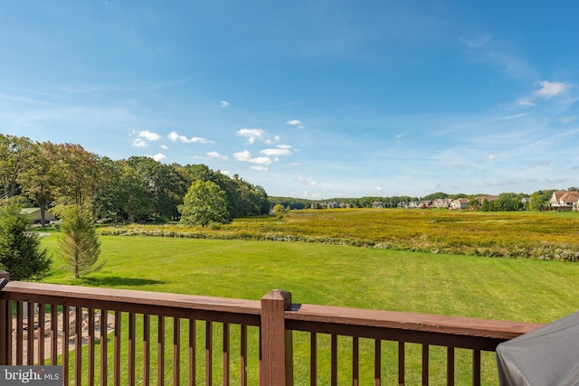 view of yard featuring a rural view