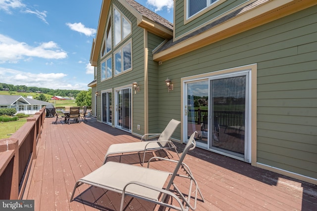 view of wooden deck