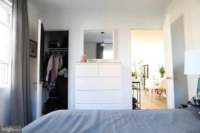 bedroom featuring a closet