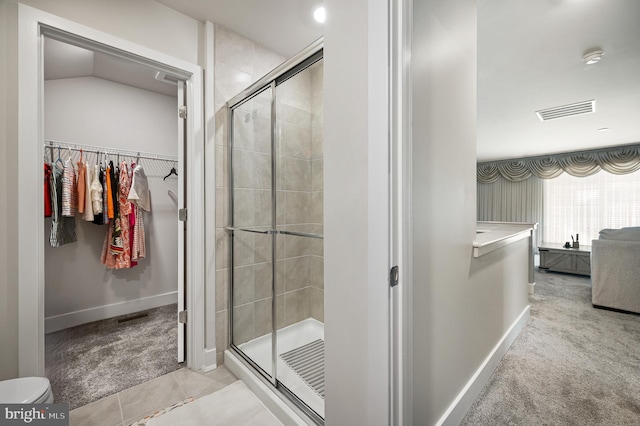 bathroom with walk in shower