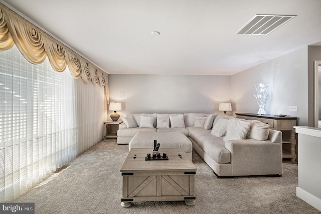 view of carpeted living room