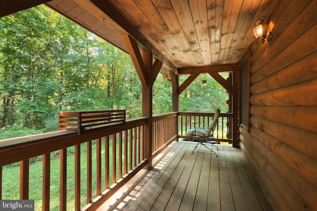 view of wooden deck