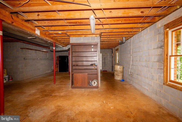 view of basement