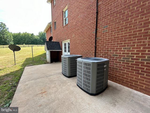 exterior details with central air condition unit