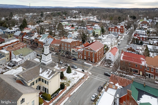 view of snowy aerial view