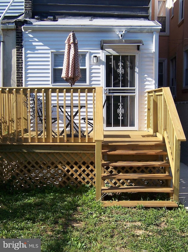 exterior space featuring a deck