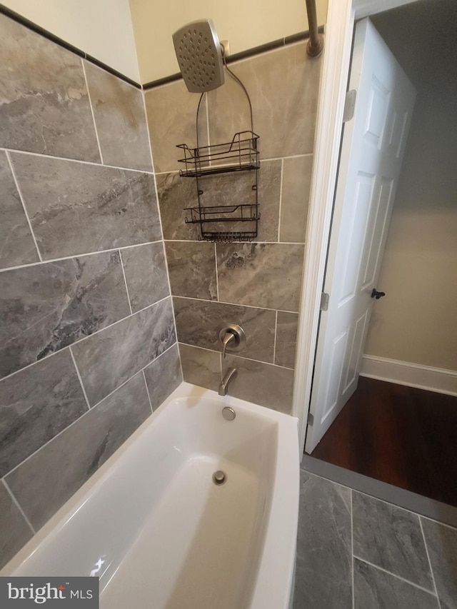 bathroom featuring hardwood / wood-style floors