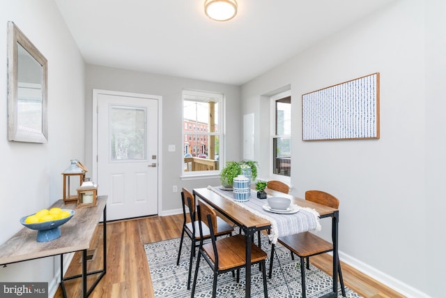 dining room featuring hardwood / wood-style flooring