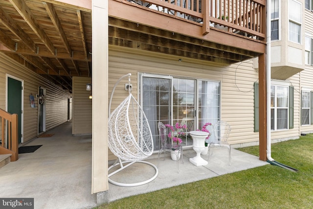 view of patio / terrace with a wooden deck