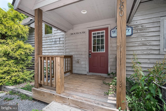 view of doorway to property