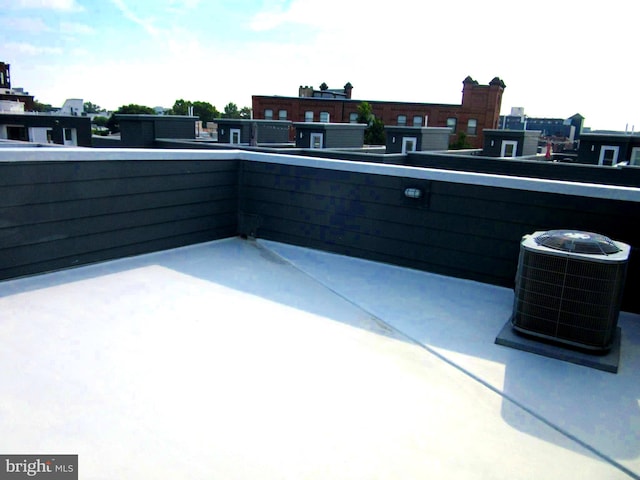 view of patio featuring central AC