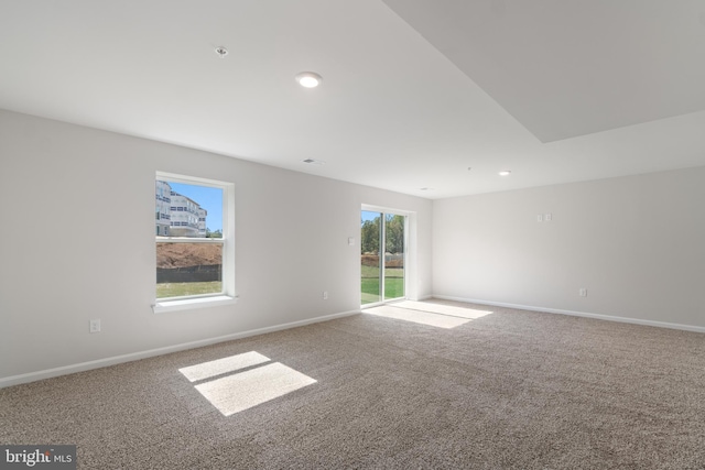 view of carpeted spare room