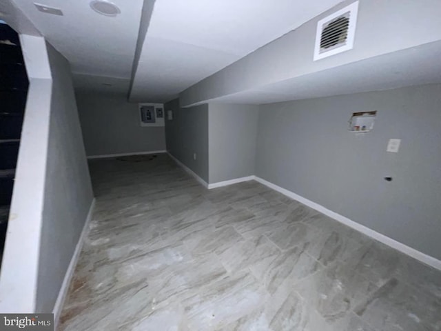 view of basement