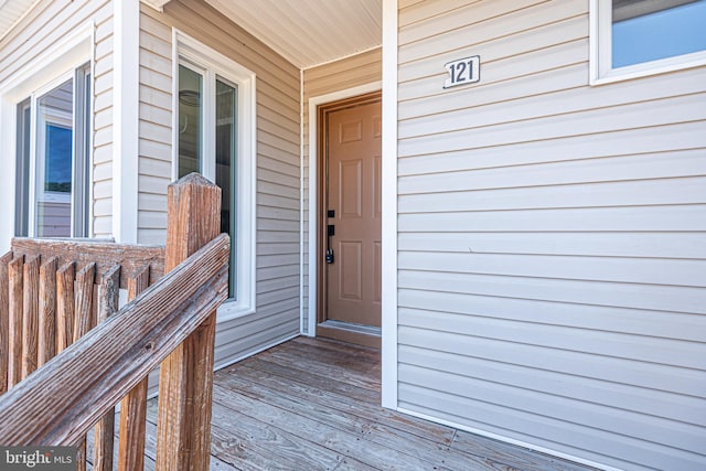 view of doorway to property