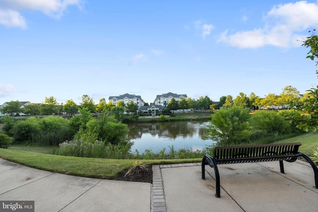 view of property's community featuring a water view