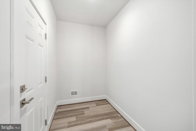 empty room featuring light hardwood / wood-style floors