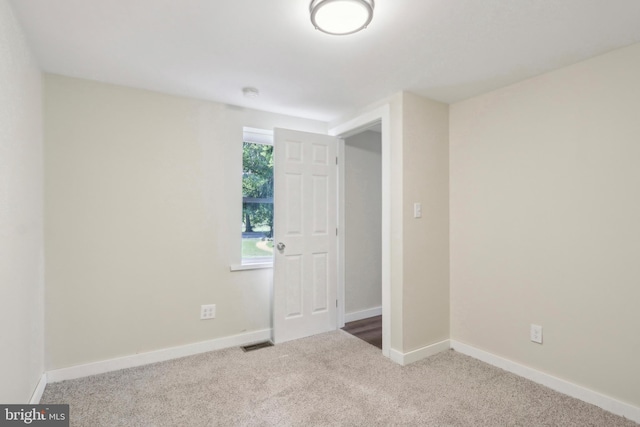 view of carpeted empty room