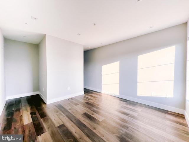 empty room featuring light hardwood / wood-style floors