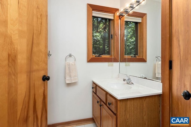 bathroom with vanity