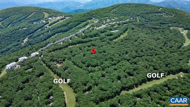 aerial view featuring a mountain view