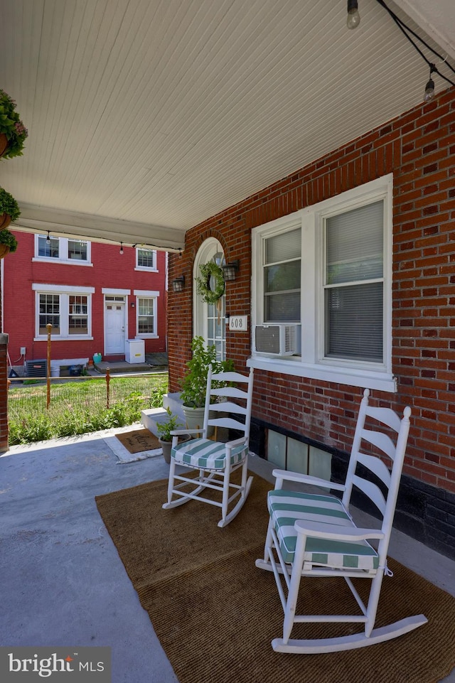 view of patio with covered porch