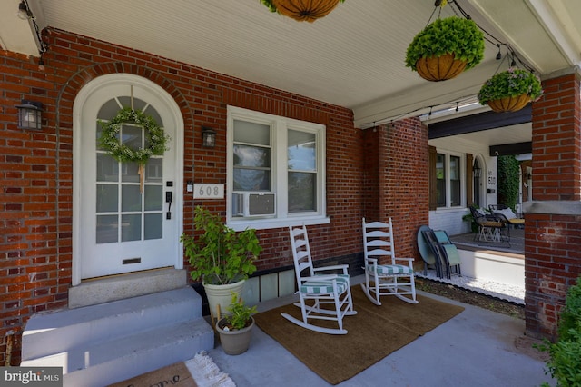 view of patio featuring covered porch