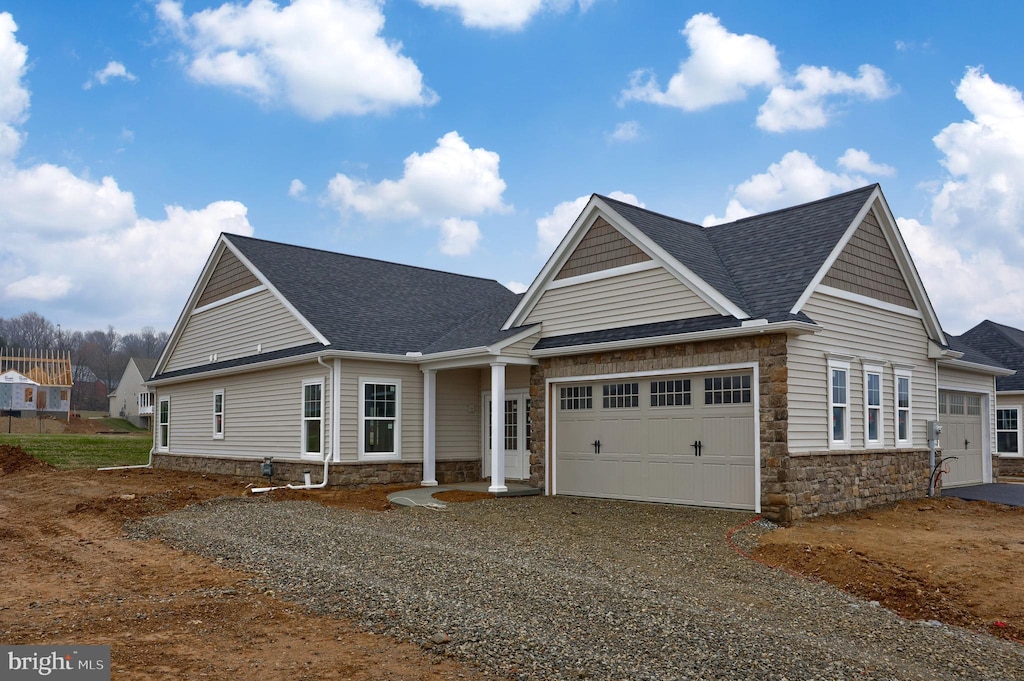 view of front of home featuring a garage