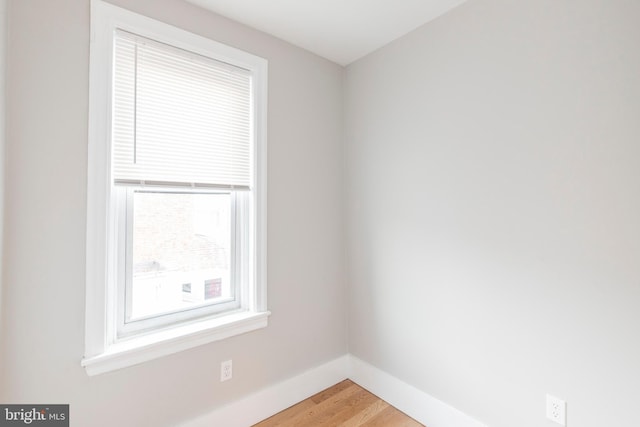 empty room featuring hardwood / wood-style floors